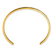 Stainless Steel Polished Yellow IP Enamel/Crystal FOLLOW YOUR HEART Bangle - Birthstone Company