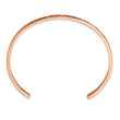 Stainless Steel Polished Rose IP Enamel/Crystal BE HAPPY 3mm Cuff Bangle - Birthstone Company