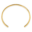 Stainless Steel Polished Rose IP Enamel/Crystal LOVE YOU 3mm Cuff Bangle