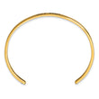 Stainless Steel Polished Rose IP Enamel/Crystal LOVE YOU 3mm Cuff Bangle - Birthstone Company