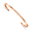Stainless Steel Polished Rose IP Enamel/Crystal YOU ARE PERFECT Bangle - Birthstone Company