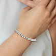 Stainless Steel Polished Beaded Stretch Bracelet - Birthstone Company