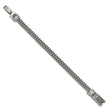 Stainless Steel Antiqued and Polished 2-Strand Franco Link 8.5in Bracelet