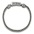 Stainless Steel Antiqued and Polished 2-Strand Franco Link 8.5in Bracelet