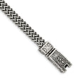 Chisel Stainless Steel Antiqued and Polished 8.5 inch 2-Strand Franco Link Bracelet