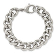 Chisel Stainless Steel Polished and Textured 14.5mm 8 inch Curb Bracelet