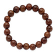 Burma Padauk Wood Beaded Stretch Bracelet - Birthstone Company