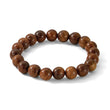 Burma Padauk Wood Beaded Stretch Bracelet - Birthstone Company