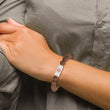 Stainless Steel Polished with Enamel Medical ID Zingana Wood Bracelet - Birthstone Company