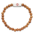 Stainless Steel Polished w/Enl Medical ID Taxus Chinensis Wood Bracelet - Birthstone Company