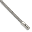 Chisel Stainless Steel Brushed and Polished Wire 8.25 inch Bracelet