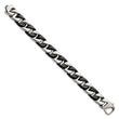 Chisel Stainless Steel Polished Black IP-plated 8.5 inch Curb Bracelet