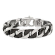 Chisel Stainless Steel Polished Black IP-plated 8.5 inch Curb Bracelet