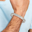 Stainless Steel Brushed and Polished w/.5in ext 8.5in ID Bracelet