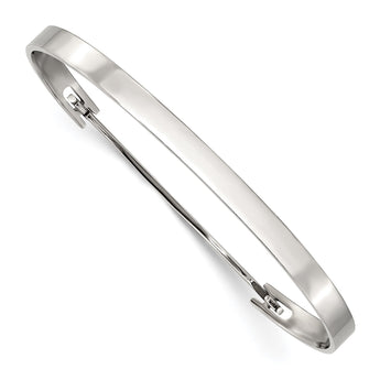 Stainless Steel Polished Flexible 4.75mm Bangle - Birthstone Company