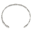 Chisel Stainless Steel Polished Wavy Cuff Bangle