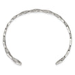 Stainless Steel Polished Wavy Cuff Bangle - Birthstone Company