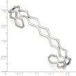 Chisel Stainless Steel Polished Wavy Cuff Bangle