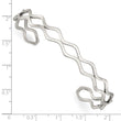 Stainless Steel Polished Wavy Cuff Bangle - Birthstone Company