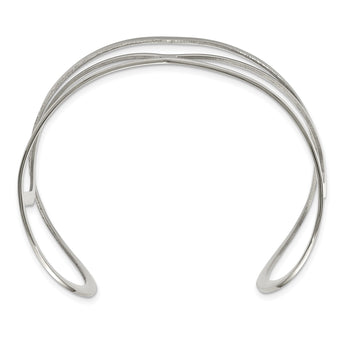 Stainless Steel Polished Cuff Bangle - Birthstone Company