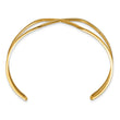 Stainless Steel Polished Rose IP-plated Cuff Bangle - Birthstone Company