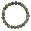 Chisel 8mm African Pine Agate Beaded Stretch Bracelet