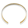 Chisel Stainless Steel Polished Yellow IP-plated Cut out Center 9.5mm Cuff Bangle