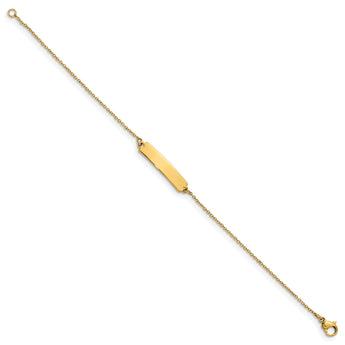 Stainless Steel Polished Yellow IP-plated 7in Small ID Bracelet