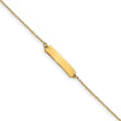 Chisel Stainless Steel Polished Yellow IP-plated 7 inch Small ID Bracelet