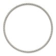 Stainless Steel Polished Textured 2mm Slip on Bangle - Birthstone Company
