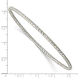 Stainless Steel Polished Textured 2mm Slip on Bangle