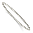 Chisel Stainless Steel Polished and Textured 2mm Slip on Bangle
