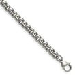 Stainless Steel Polished 6mm 8.25in Curb Bracelet - Birthstone Company