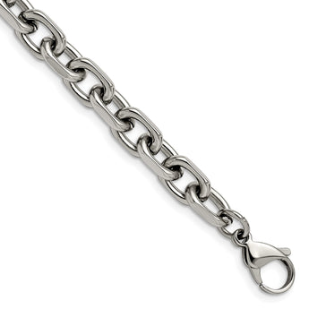 Stainless Steel Polished 8.50mm 8.75in Cable Bracelet - Birthstone Company