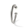 Stainless Steel Polished 7.3mm Cuff Bangle - Birthstone Company