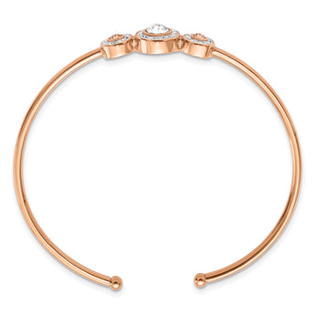 Stainless Steel Polished Rose IP-plated with Preciosa Crystal Flexible Bang