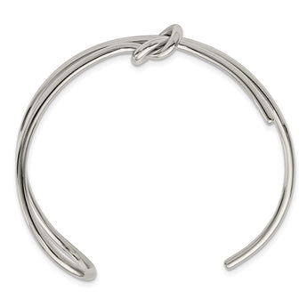 Stainless Steel Polished Knot Cuff Bangle