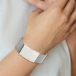 Stainless Steel Polished Mesh Adjustable ID Bracelet