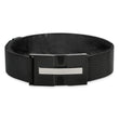 Stainless Steel Polished Black IP-plated Mesh Adjustable Magnetic Bracelet