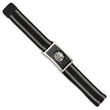 Chisel Stainless Steel Polished Black IP-plated Skull Mesh Adjustable Magnetic Clasp Bracelet - Up to 9.5