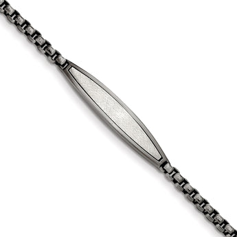 Chisel Stainless Steel Antiqued White Bronze Plated Scratch Finish 8.5 inch ID Bracelet