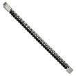 Chisel Stainless Steel Brushed Antique Bronze-plated Agate Beaded 8.5 inch Bracelet with .5 inch Extension