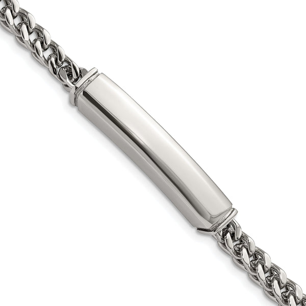 Stainless Steel Polished Heavy Wheat 8.25in ID Bracelet