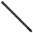 Chisel Stainless Steel Antiqued and Brushed Black IP-plated 9.25 inch Link Bracelet