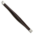 Chisel Stainless Steel Brushed Multi Strand Brown Leather 8 inch Bracelet