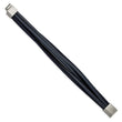 Chisel Stainless Steel Brushed Multi Strand Navy Blue Leather 8 inch Bracelet