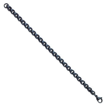 Chisel Stainless Steel Brushed Dark Grey/Blue IP-plated 5.75mm 8.5 inch Bracelet
