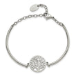 Chisel Stainless Steel Polished Tree 5.75 inch with 2 inch extension Bangle Bracelet