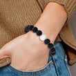 Chisel White Freshwater Pearl Beaded Bracelet, 10mm Stretch, 7 Inch