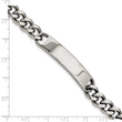 Stainless Steel ID Plate 8.5in Polished Bracelet